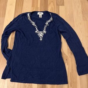 Katherine New York Blue beaded top